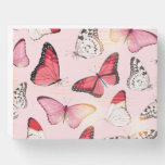 Detailed Tropical Butterfly: Vintage Pattern Wooden Box Sign
