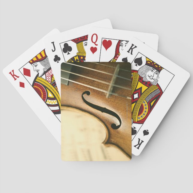 Detailed Violin Poker Cards (Back)