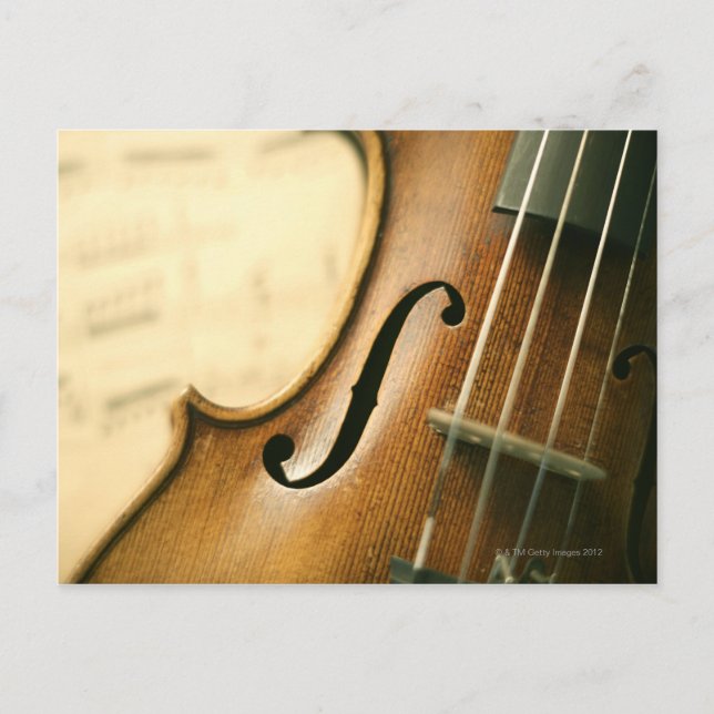 Detailed Violin Postcard (Front)