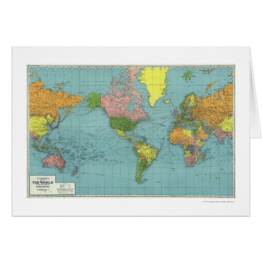Detailed WWII World Map 1942 Cards (Front Horizontal)