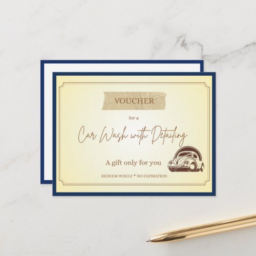 'Detailing' Funny Gift Voucher Postcard