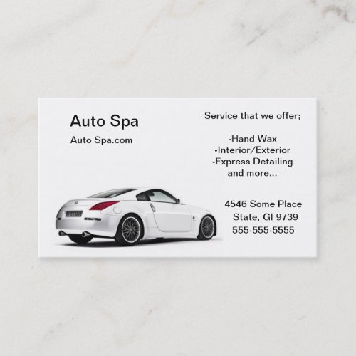Detailing Shop Business Card Template