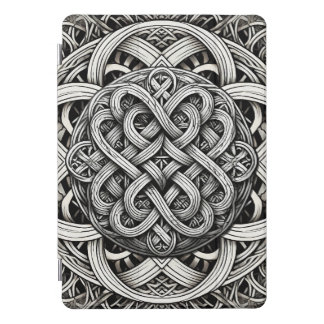 Detaillierte Schwarz-Weißer keltischer Knoten 0001 iPad Pro Cover