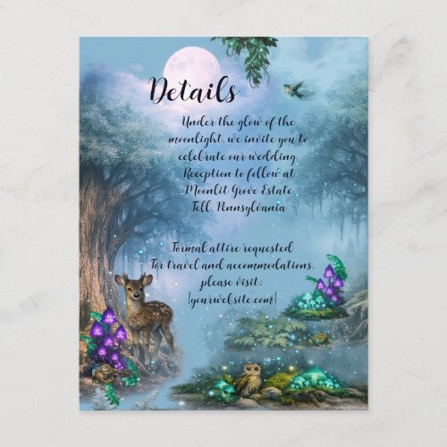 Details Bioluminescent Elegance Wedding Collection Enclosure Card