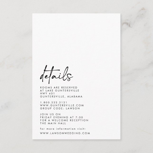 Details Card  (Front)