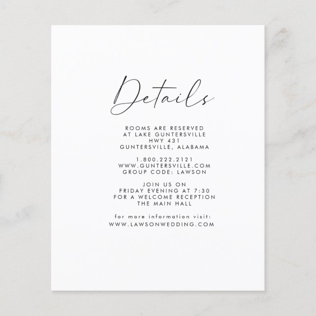 Details Card  (Front)