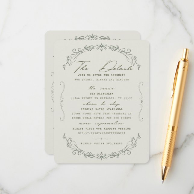 Details Card (Front/Back In Situ)