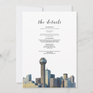 Details Card- Dallas Texas Invitation