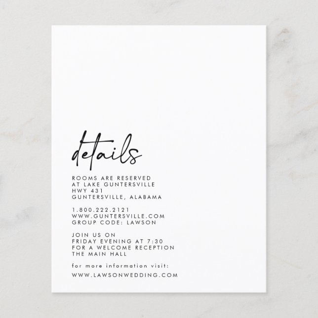 Details Card  Flyer (Front)