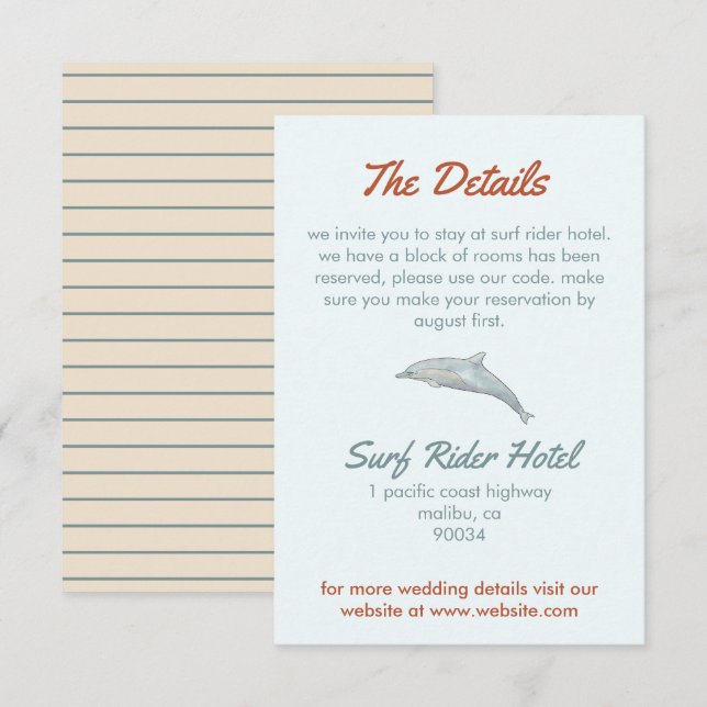 Details card watercolor illustration  (Front/Back)