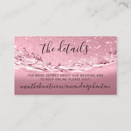 Details Card Website Tropic Wedding Rose Pink