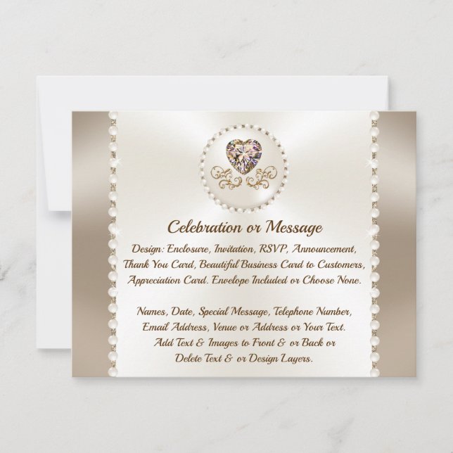 Details Cards for Wedding, Anniversary, Business, (Front)