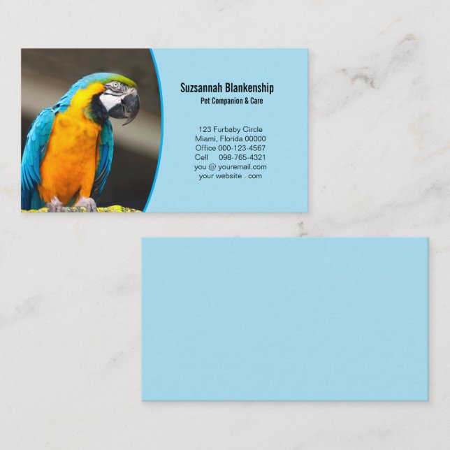 Details & Custom Photo On Front Business Card (Front/Back)