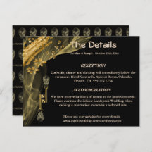 Details for Hallowedding with Black & Gold Skulls