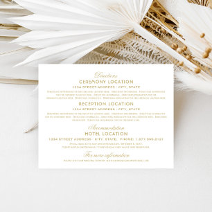 Details Gold Script Typography Enclosure Card