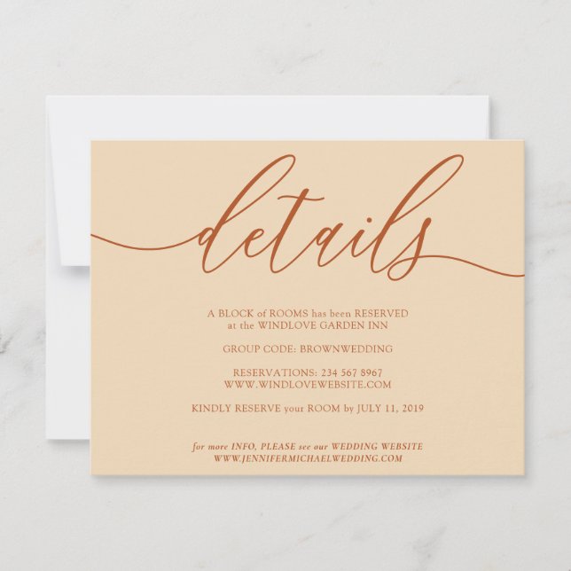 Details instructions wedding plan program (Front)