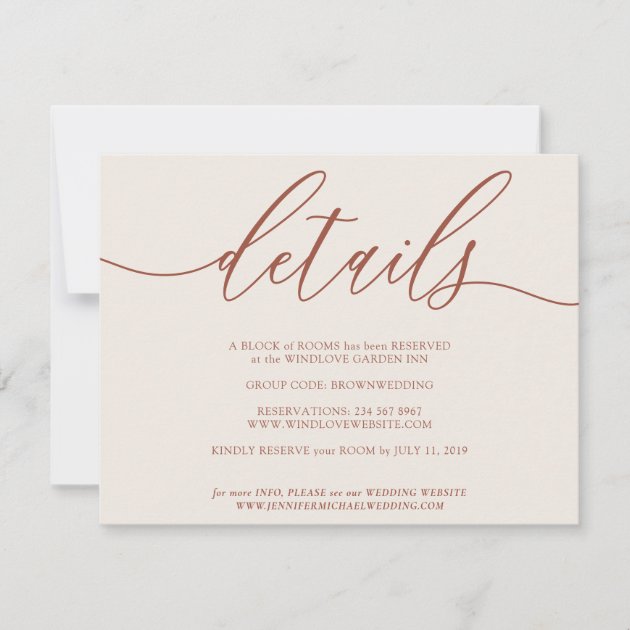 Details instructions wedding plan program terra