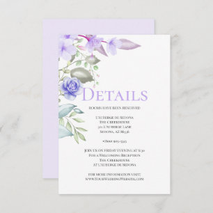 DETAILS Lavender Floral Spring Bouquet Invitation