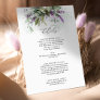 Details Lavender Greenery Script Wedding Enclosure Card