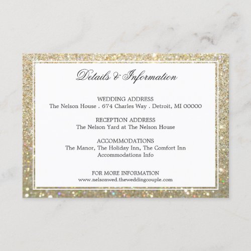 Details  More Information _ Gold Glit Fab Enclosure Card