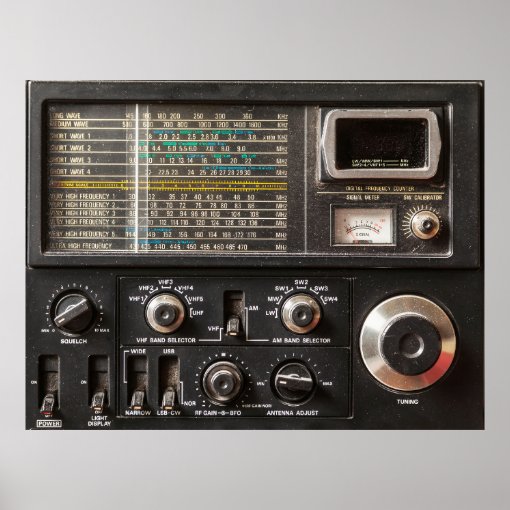 Details of an old am radio receiver poster | Zazzle