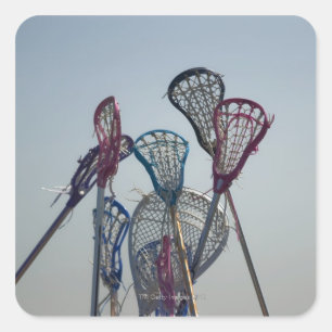 Details of Lacrosse game Square Sticker