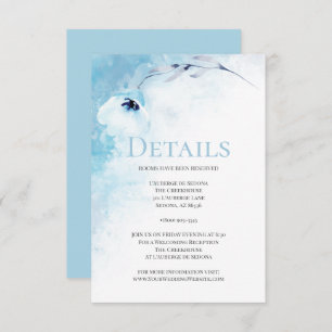 DETAILS Pale Blue Watercolor Anemone Invitation