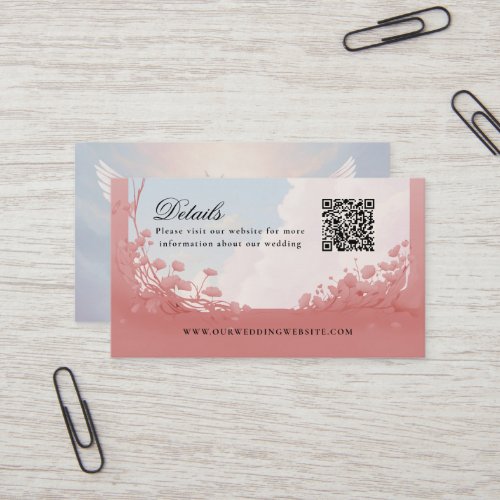 Details QR Code doves love website Business Card
