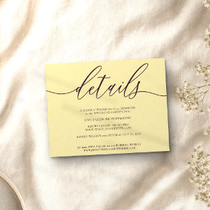 Details Signature Simple Midnight Fig RSVP Card