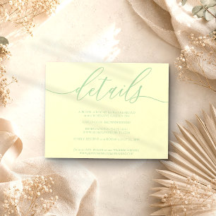 Details Signature Simple Pistachio & Cream RSVP Card