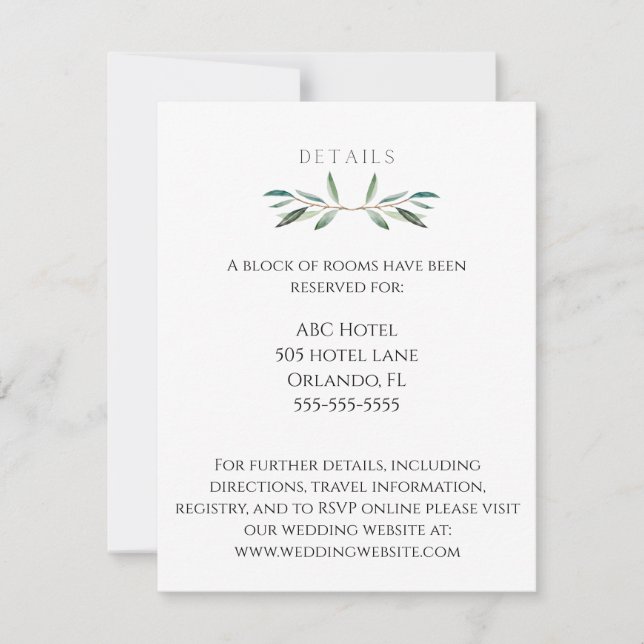 Details Wedding Card (Front)