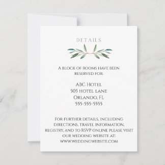 Details Wedding Card