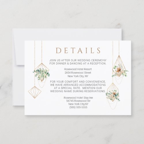 Details Wedding Card Eucalyptus  Cotton