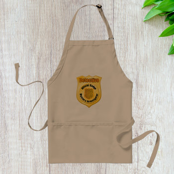 Detective Badge Apron by spudcreative at Zazzle