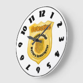 Detective Badge Clock (Angle)