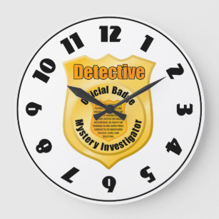 Detective Badge Clock