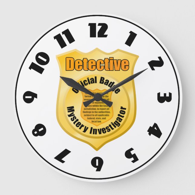 Detective Badge Clock (Front)