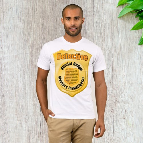 Detective Badge Mens T_Shirt