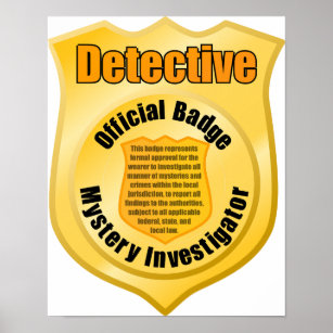 Detective Badge Poster