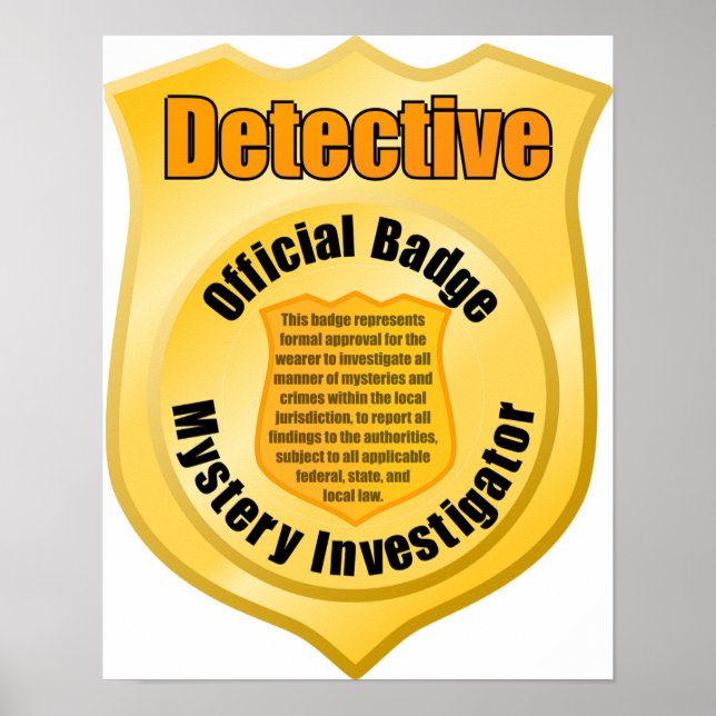 Detective Badge Poster (Front)