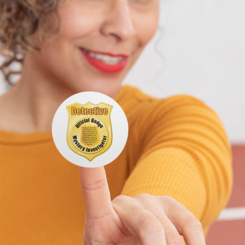 Detective Badge Stickers by spudcreative at Zazzle
