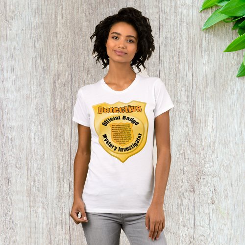 Detective Badge Womens T_Shirt