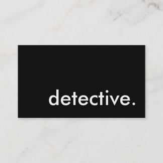 detective. business card