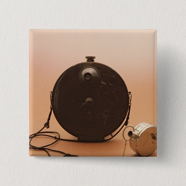 Detective cameras pinback button (Front)