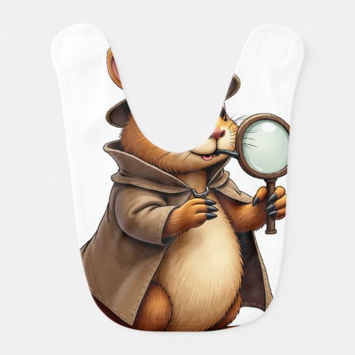 Detective Capybara Baby Bib