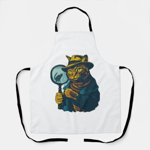 Detective Cat Mystery Apron
