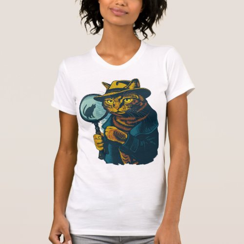 Detective Cat Mystery T_Shirt