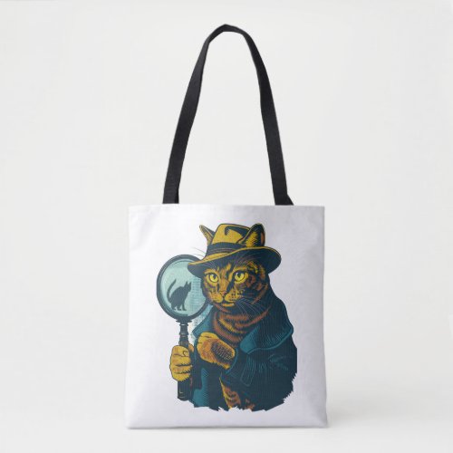 Detective Cat Mystery Tote Bag
