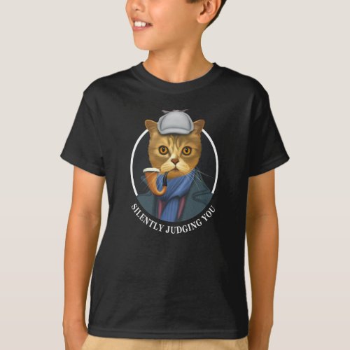 Detective Cat _ Silently Judging You T_Shirt
