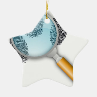 Detective Clues Find Finger Fingerprints Mystery Ceramic Ornament